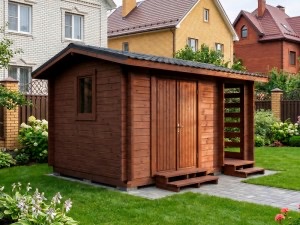 Беседка из бруса 100×100 «Таврия» 3×4, 12 м², деталь конструкции из бруса