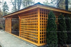 Беседка из клееного бруса «Элит» 4×5, 4,0 × 5,0 м, 20 м² — беседка из клееного бруса, купить в Москве