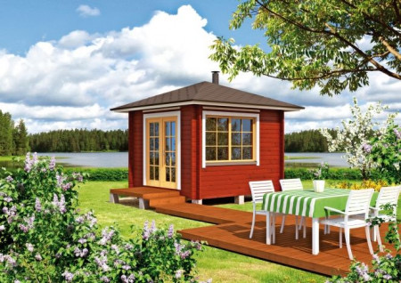 Беседка из мини-бруса для дачи «Елочка» 3×3, 3,0 × 3,0 м, 9 м² — беседка из мини-бруса для дачи, купить в Москве